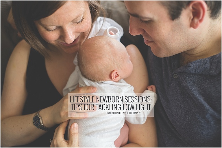 Lifestyle Newborn Sessions: Tips for Tackling Low Light | bethadilly photography