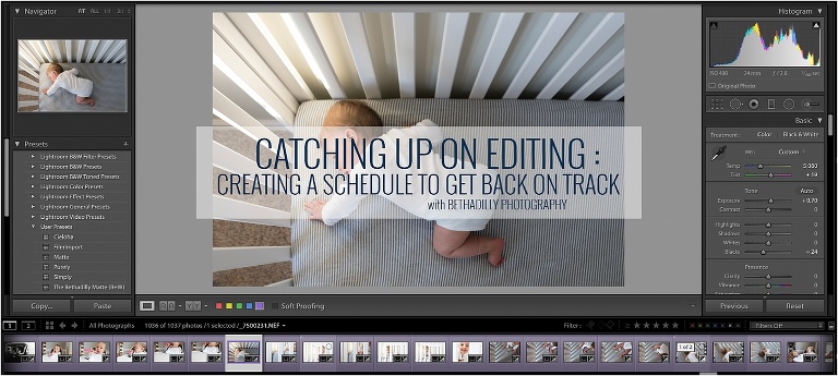Catching Up On Editing : Creating A Schedule To Get Back On Track | Bethadilly Photography