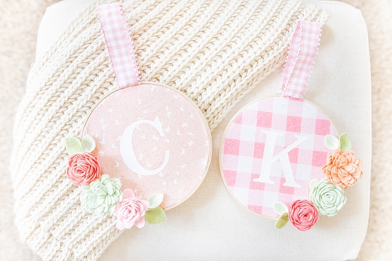 Felt Flower Embroidery Hoops With HTV | www.bethadilly.com