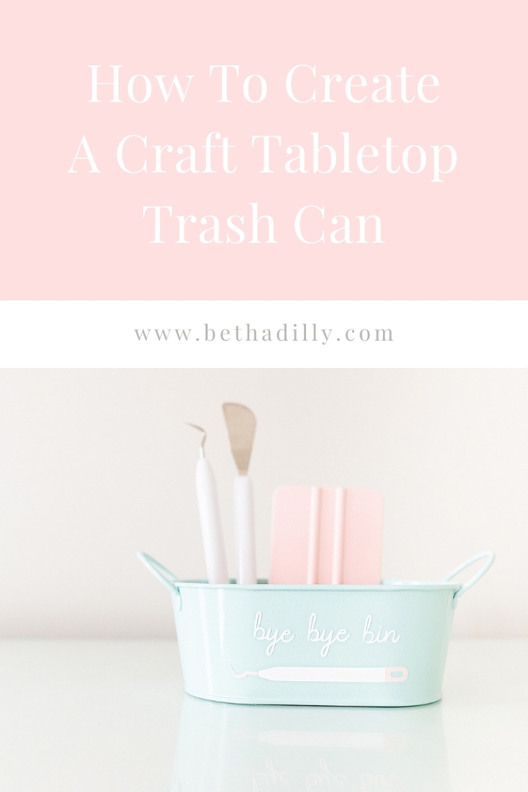 Craft Table Trash Can: How To Make One |www.bethadilly.com
