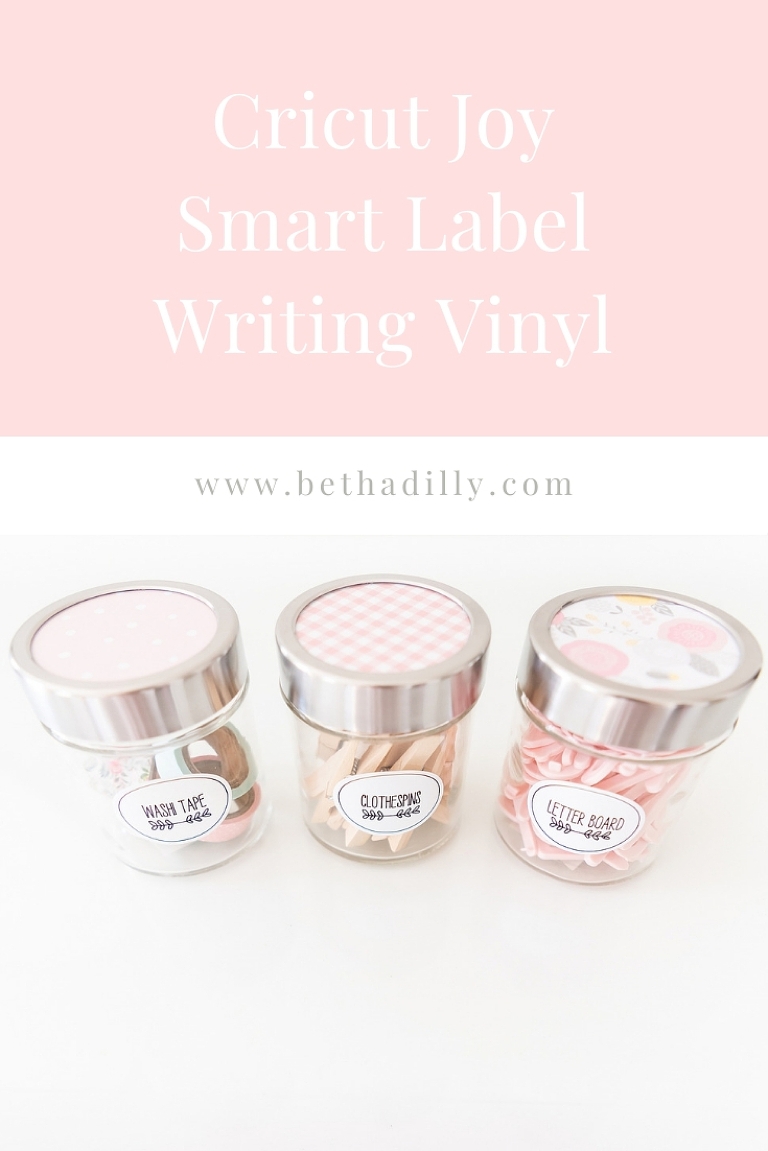Cricut Joy Smart Label Writable Vinyl : How To Design and Cut! | www.bethadilly.com