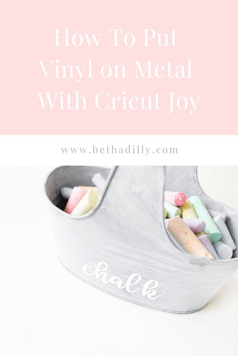 How To Place Vinyl on Metal With Cricut Joy! | www.bethadilly.com