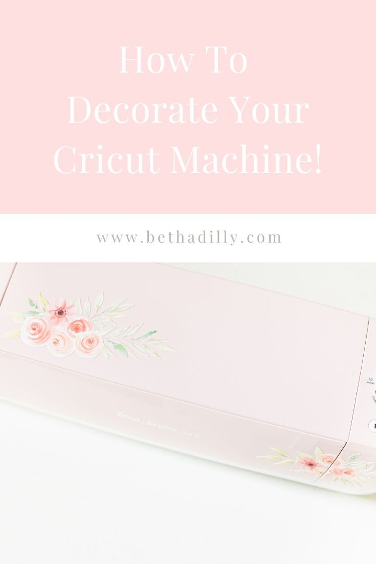 How To Decorate Cricut With Floral Decals | www.bethadilly.com