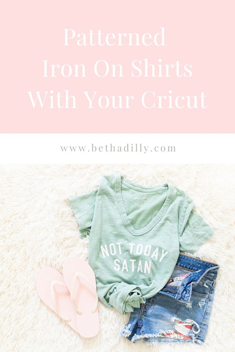 Patterned Iron On Shirts With Your Cricut Machine | www.bethadilly.com