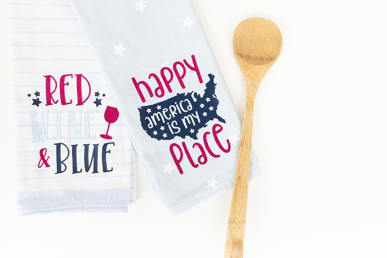 How To Layer 3 Colors of HTV : 4th of July Hand Towels | www.bethadilly.com