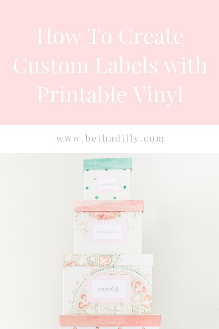 Make Labels with Printable Vinyl : A Step By Step Guide | www.bethadilly.com