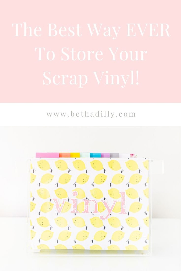 The Best Way To Store Vinyl Scraps | www.bethadilly.com