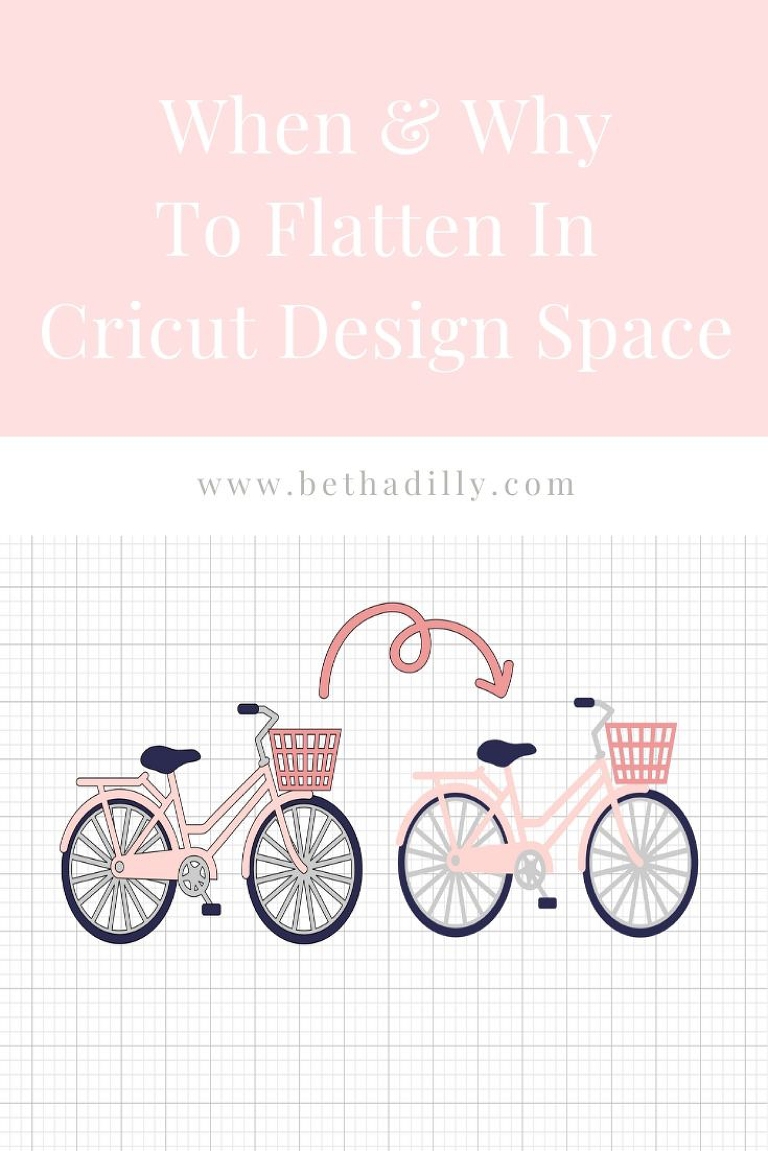 The Flatten Button in Cricut Design Space | www.bethadilly.com