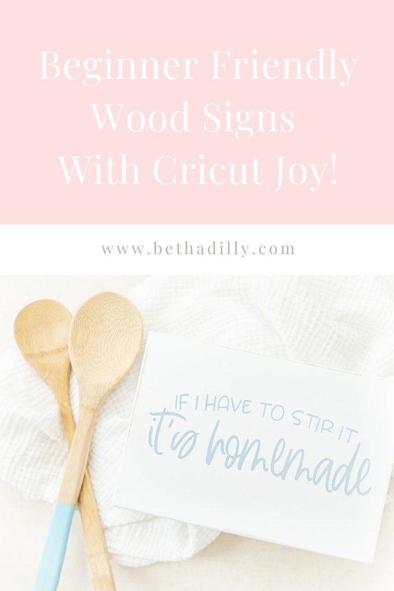 Chalk Paint Sign With Cricut Joy | www.bethadilly.com