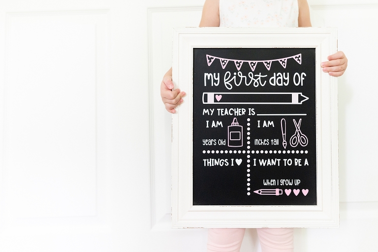 DIY First Day of School Chalkboard Sign | www.bethadilly.com